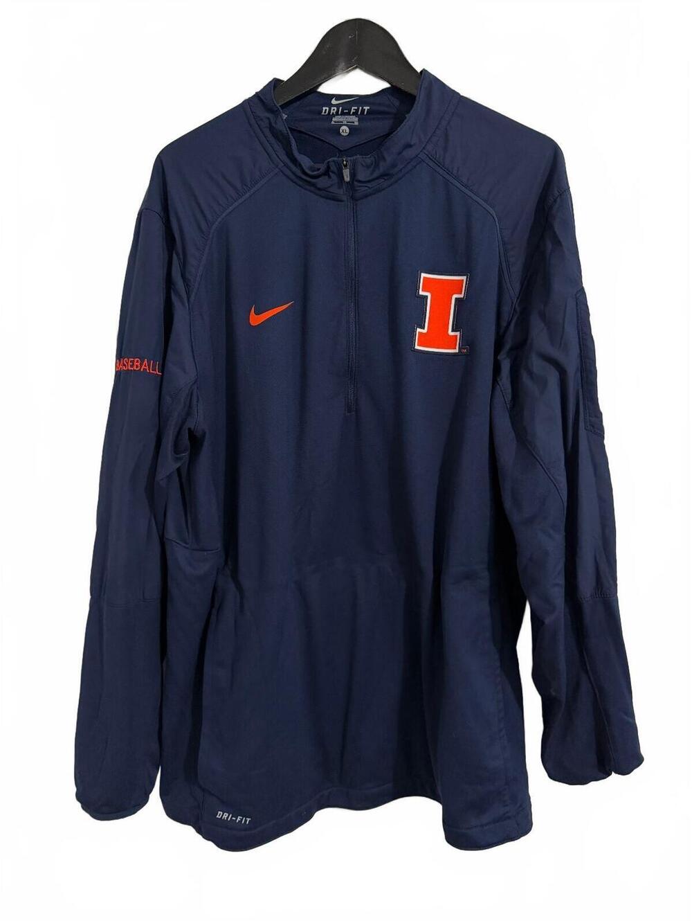 Illinois Fighting Illini Baseball Nike 1/4-zip Size XL